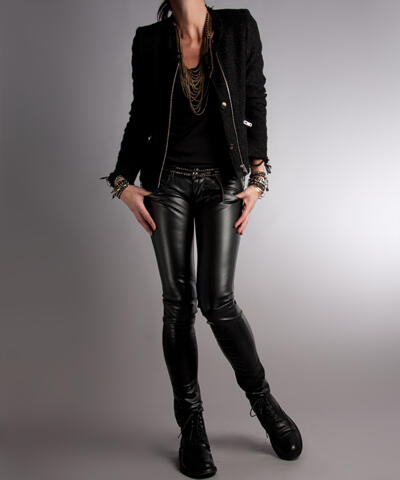 Kvinna - Angel Scull Byxor Fauxleather MET